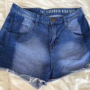 Cotton On Blue Denim High Rise Shorts